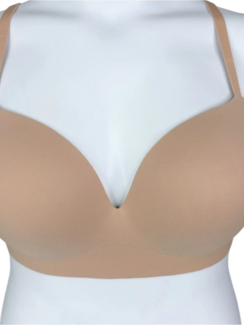 Victoria's Secret Padded No-Wire Bra sz 36DD * Incredible Wireless Beige Nude - Picture 2 of 6
